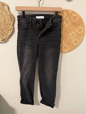 Flying Monkey Women's Washed Black Boyfriend Jeans